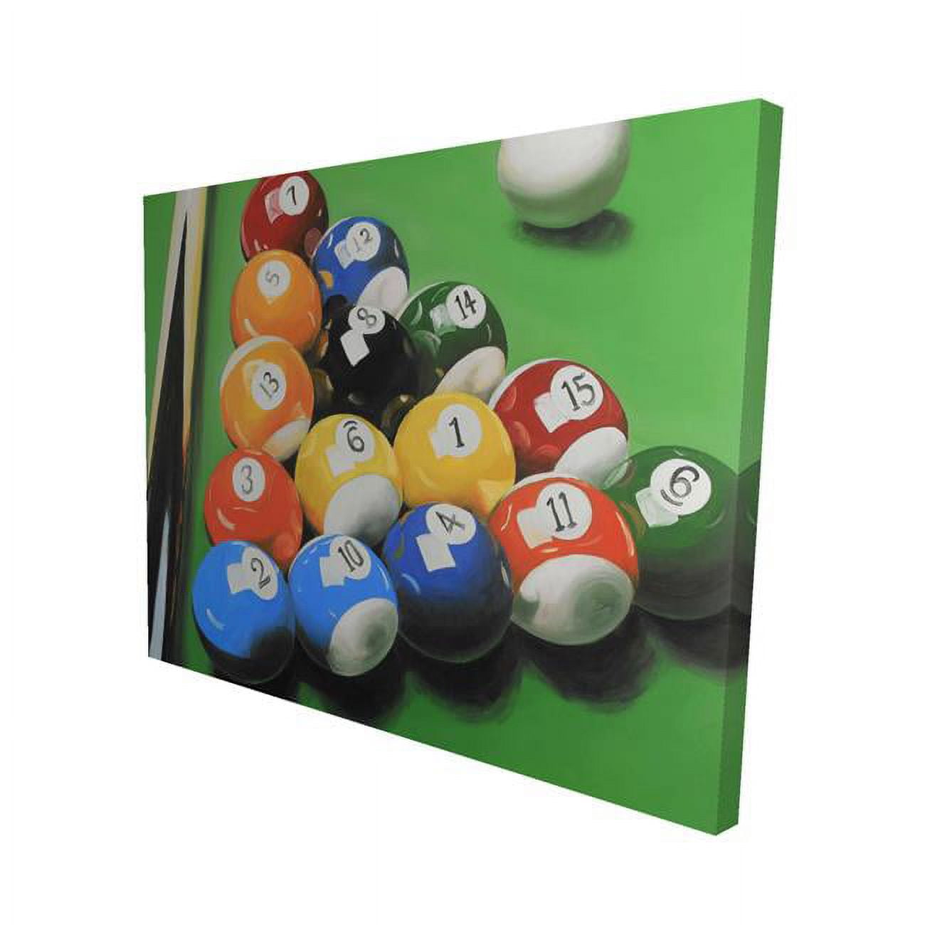 16 x 20 in. Pool Table with Ball Formation-Print on Canvas