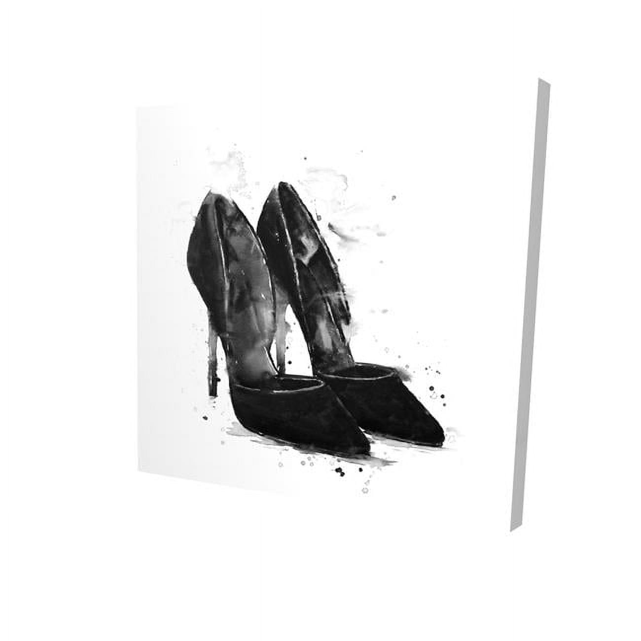 16 x 16 in. Black Pumps-Print on Canvas
