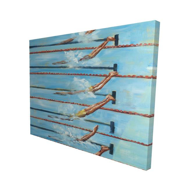 16 x 20 in. Olympic Swimmers-Print on Canvas