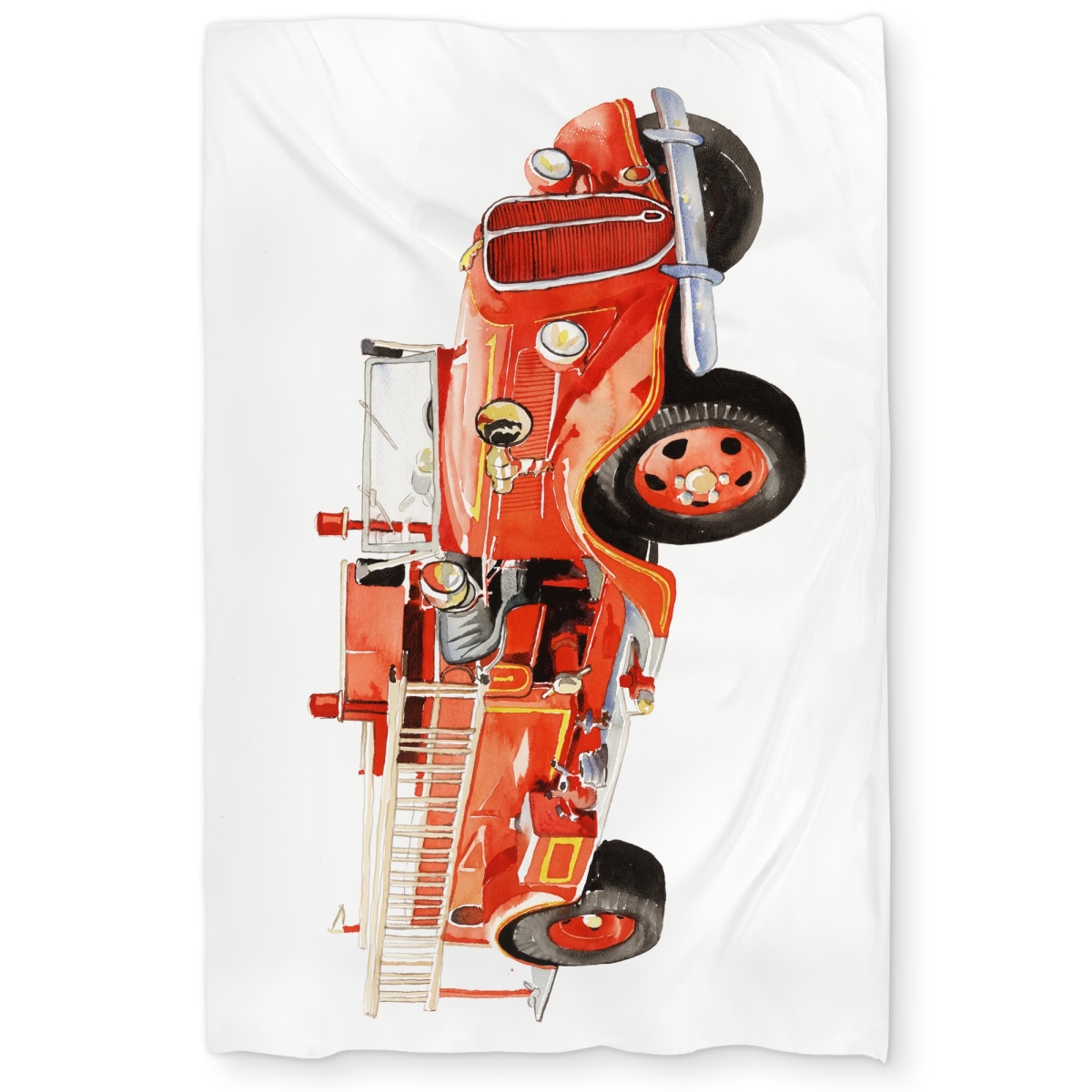 C1DCTSW02WKO2G Vintage Fire Truck Man Cave Twin Size Duvet Cover - Home Decor