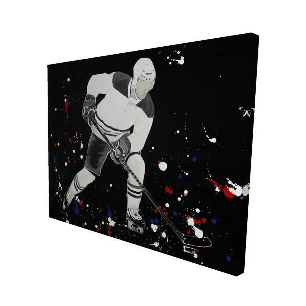 16 x 20 in. Hockey Player Ready for Action-Print on Canvas