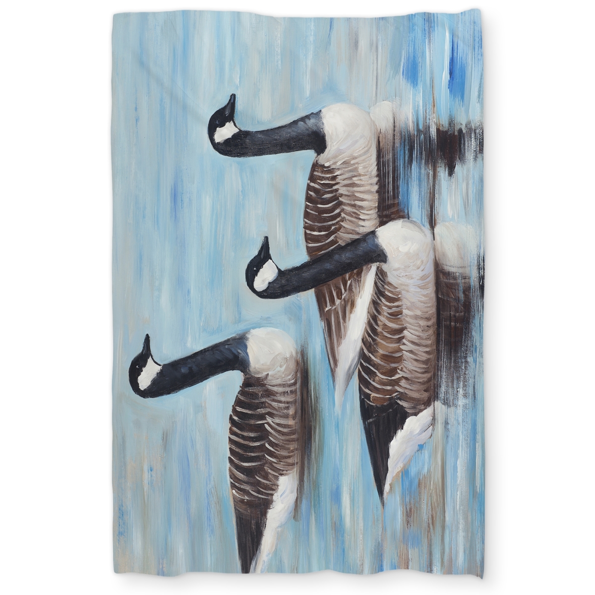 C1DCTXLW2Z5FQ2 Canada Geese in Water Twin Size Extra Long Duvet Cover - Man Cave Bird Decor