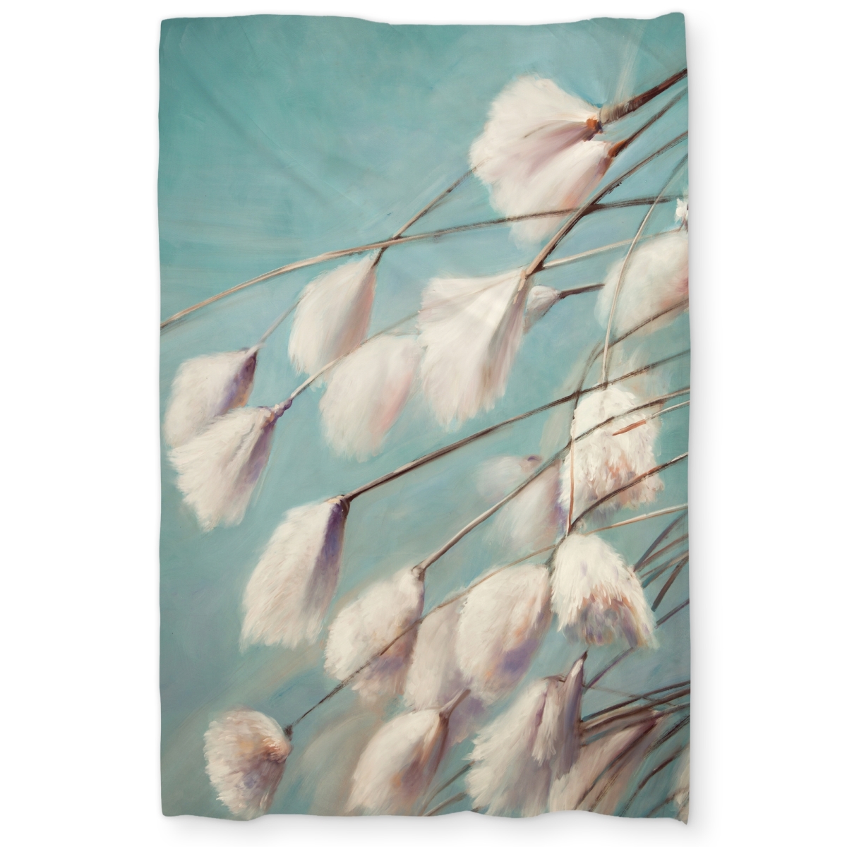 C1DCTXLW8HXV87 Cotton Grass Flowers in the Wind - Rustic Twin Size Extra Long Duvet Cover - Home Decor