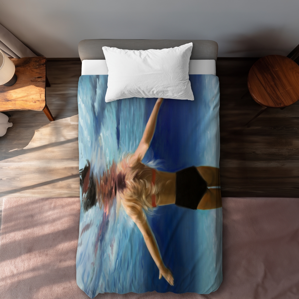 C1DCTXLWSUMIOD Under the Sea Scenic Figurative Twin Size Extra Long Duvet Cover - Home Decor