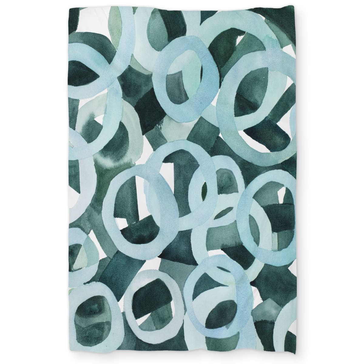 C1DCTXLWRNT7OY Abstract Rings - Illustrative Pattern Twin Size Extra Long Duvet Cover - Home Decor