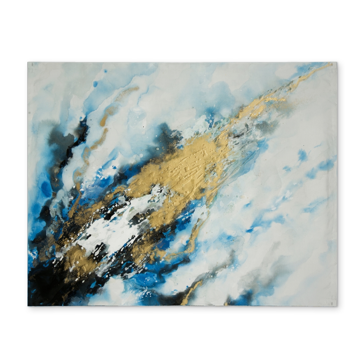 Picture of Begin Home Decor CPPM1418GASHEO 14 x 18 in. Blue & Gold Marble Placemat - Modern Home Decor Accessory