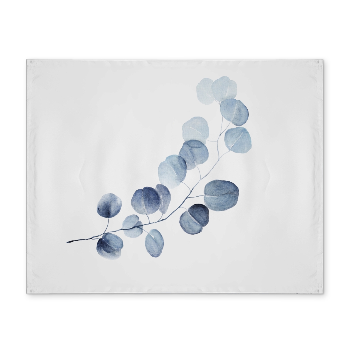 Picture of Begin Home Decor CPPM1418QHZGPC 14 x 18 in. Minimalist Blue Floral Polyester Placemat - Eucalyptus Design