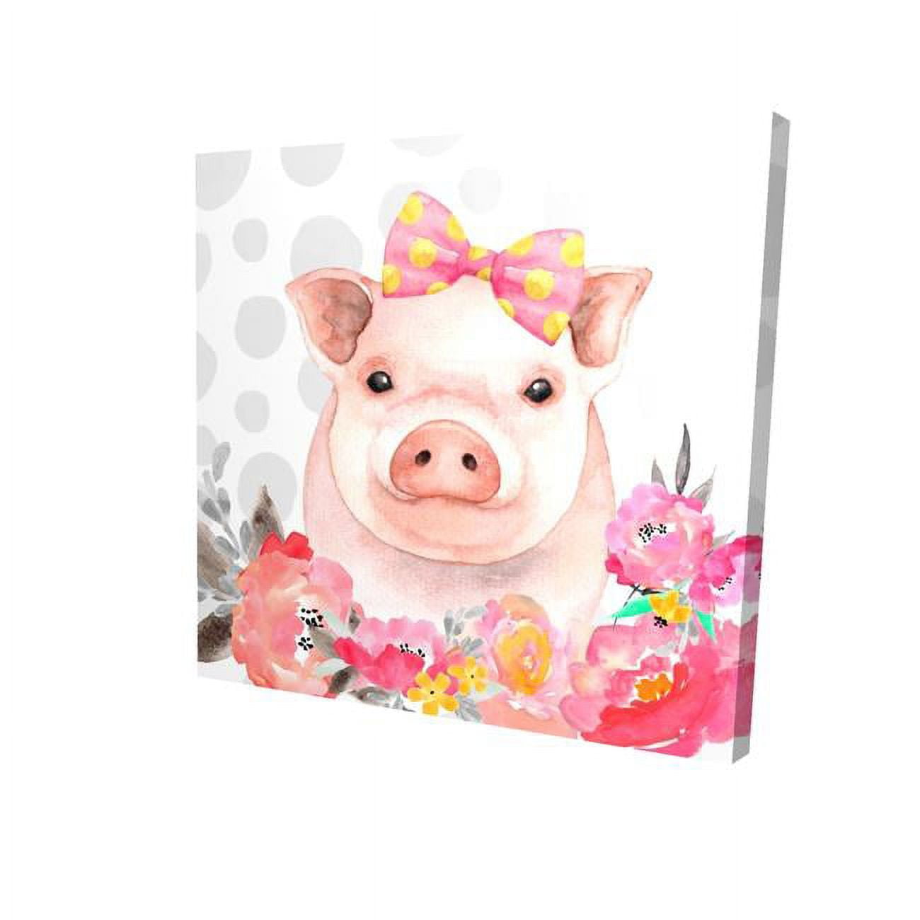 32 x 32 in. Pretty Pig-Print on Canvas