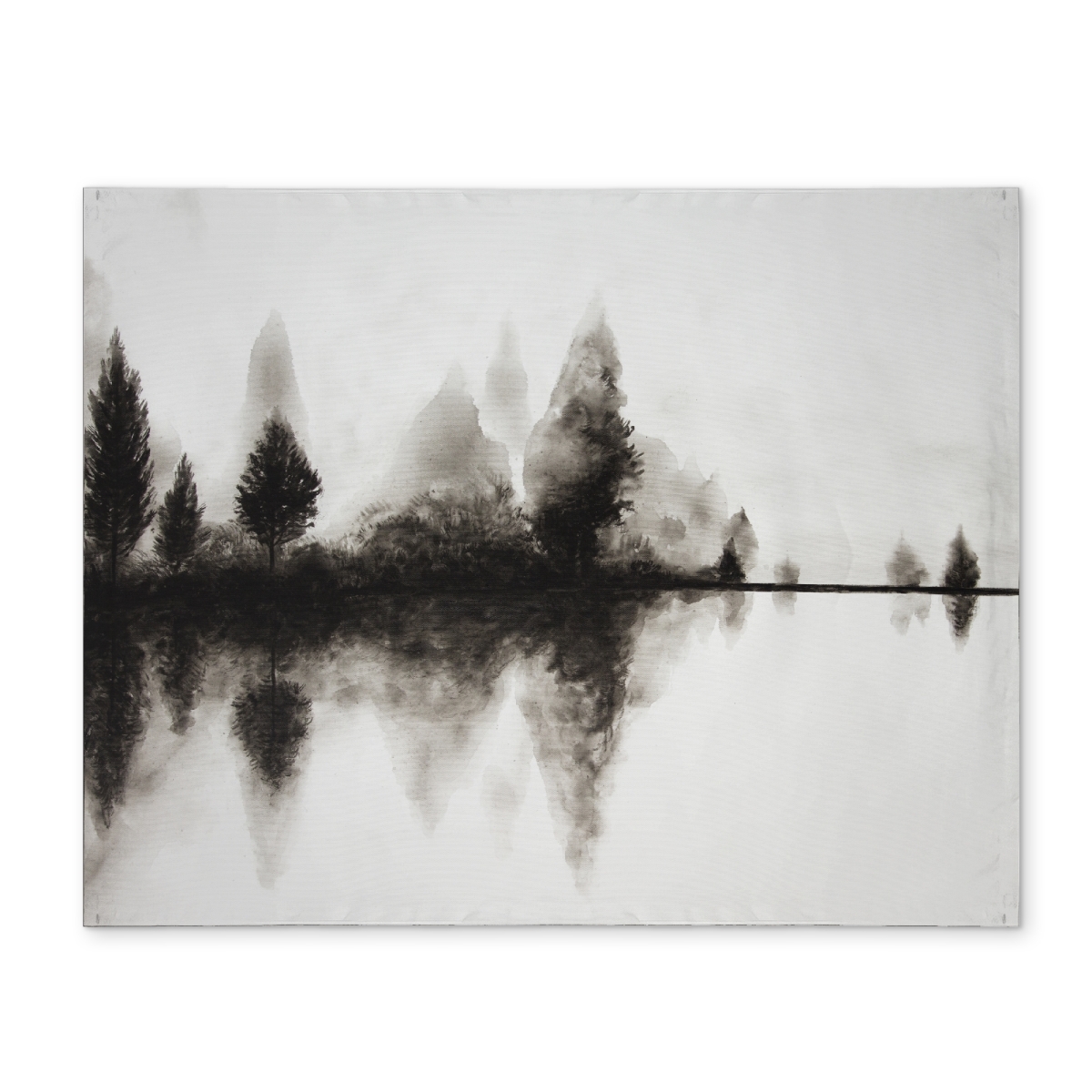 Picture of Begin Home Decor CPPM1418AGOPXE 14 x 18 in. Reflection Trees Landscape White Polyester Placemat - Home Decor