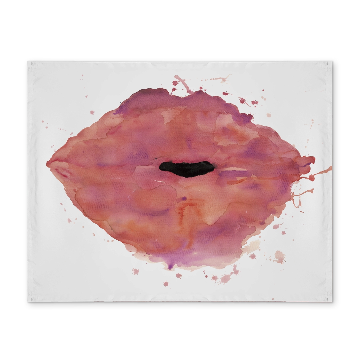 Picture of Begin Home Decor CPPM14183LOF2V 14 x 18 in. Watercolor Pink Lipstick Polyester Placemat - Bedroom Decor