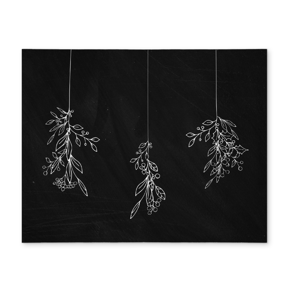 Picture of Begin Home Decor CPPM1418GFSSIP 14 x 18 in. Mistletoe Botanical White Polyester Placemat - Home Decor