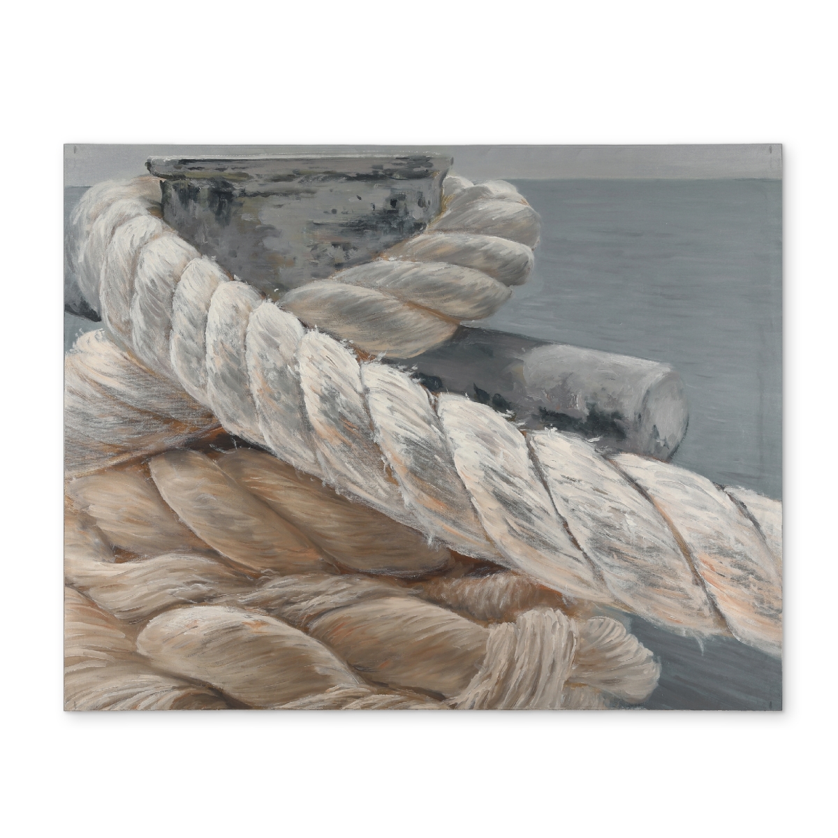CPPM1418ZF7QHJ 14 x 18 in. Boat Gray Bedroom Placemat - Tie-Down Ropes Design Decor