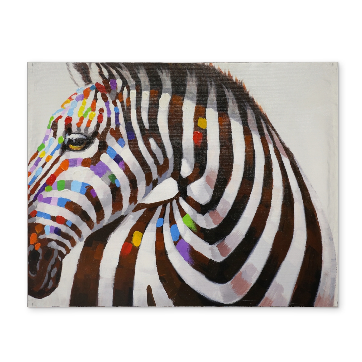 Picture of Begin Home Decor CPPM14185OEVHZ 14 x 18 in. Colorful Zebra Placemat - Contemporary Wildlife Bedroom Decor
