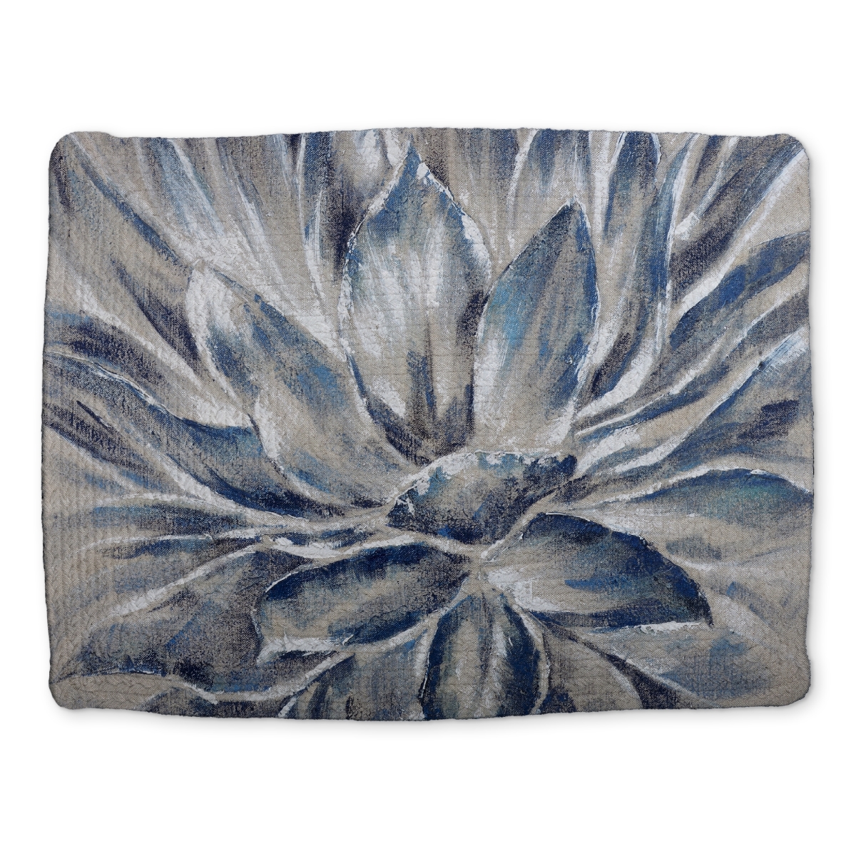 Picture of Begin Home Decor CBPM141885N3HS 14 x 18 in. Blue & Gray Flower Botanical Braided Placemat - Home Decor