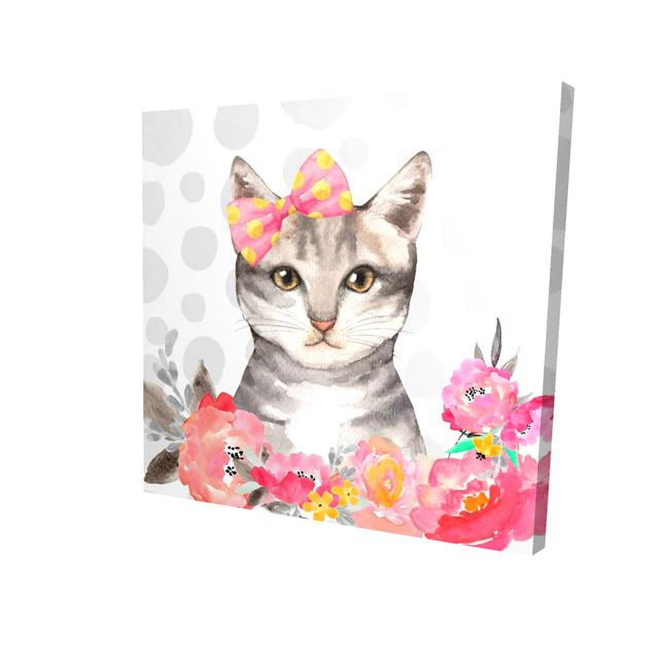 32 x 32 in. Charming Cat-Print on Canvas