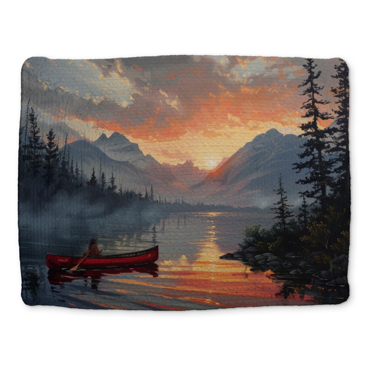 Picture of Begin Home Decor CBPM1418DJPPTG 14 x 18 in. Blue Braided Polyester Placemat - Calm Lake - Home Decor