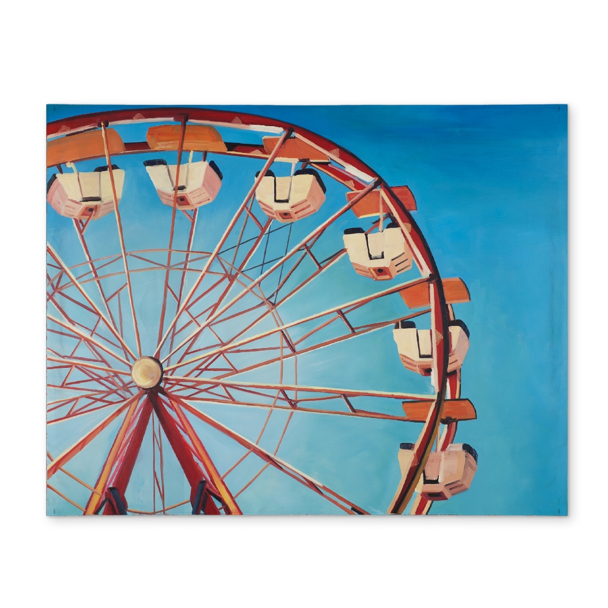 Picture of Begin Home Decor CPPM1418QDHM7O 14 x 18 in. Blue Contemporary Bedroom Placemat - Ferris Wheel Design Decor
