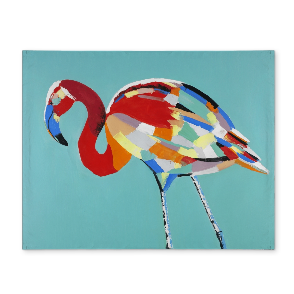 Picture of Begin Home Decor CPPM1418ZT5409 14 x 18 in. Abstract Flamingo Bird Placemat - Exotic Bedroom Decor