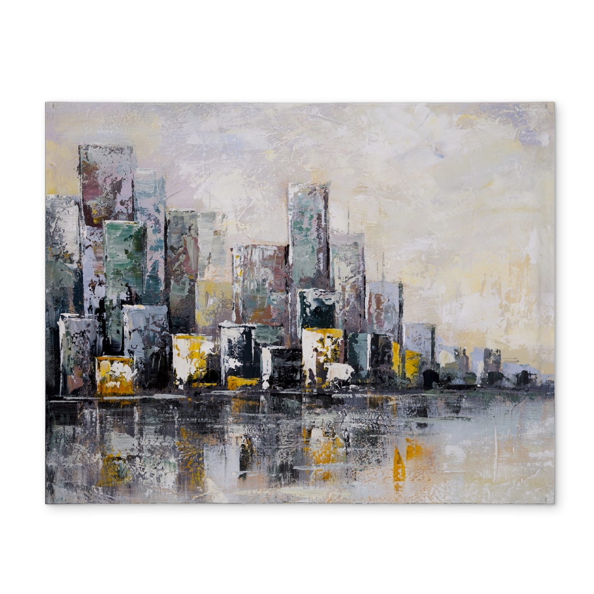 Picture of Begin Home Decor CPPM14189IYWWL 14 x 18 in. Abstract Cityscape Morning Polyester Placemat - Home Decor
