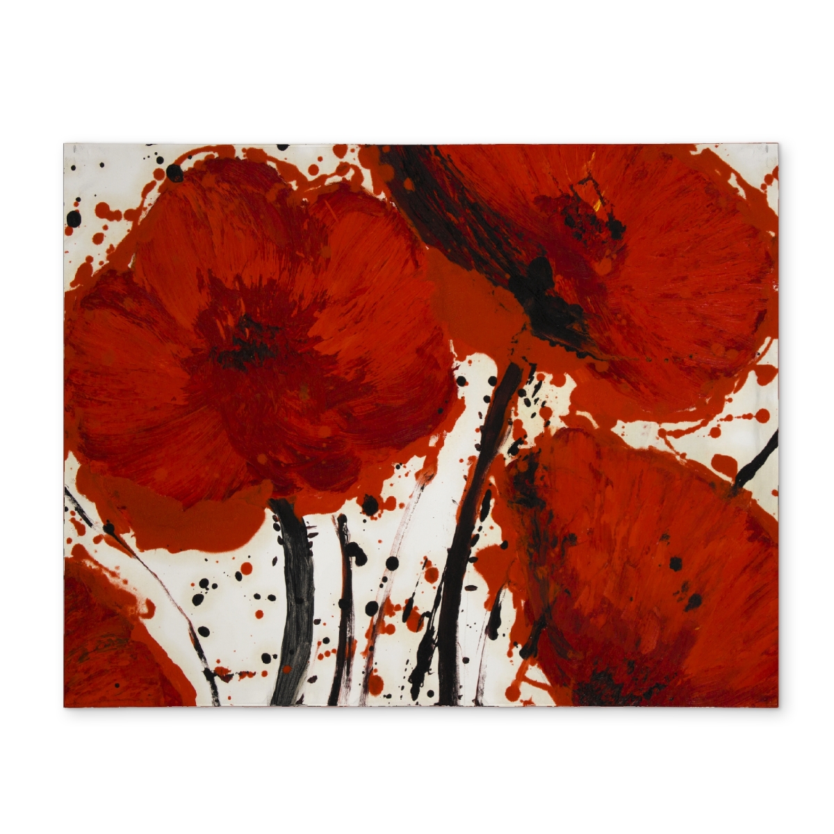Picture of Begin Home Decor CPPM1418MZIIBH 14 x 18 in. Abstract Red-Flowers Placemat - Polyester Home Decor