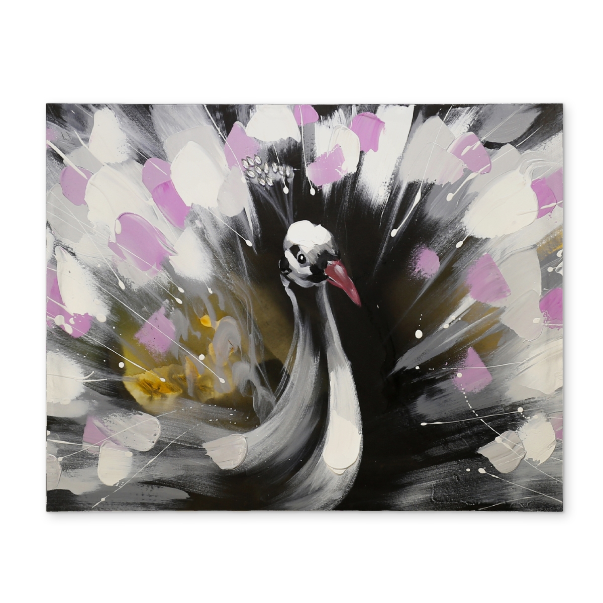 Picture of Begin Home Decor CPPM14189250KT 14 x 18 in. Beautiful Spotted Peacock White Bird Placemat - Home Decor