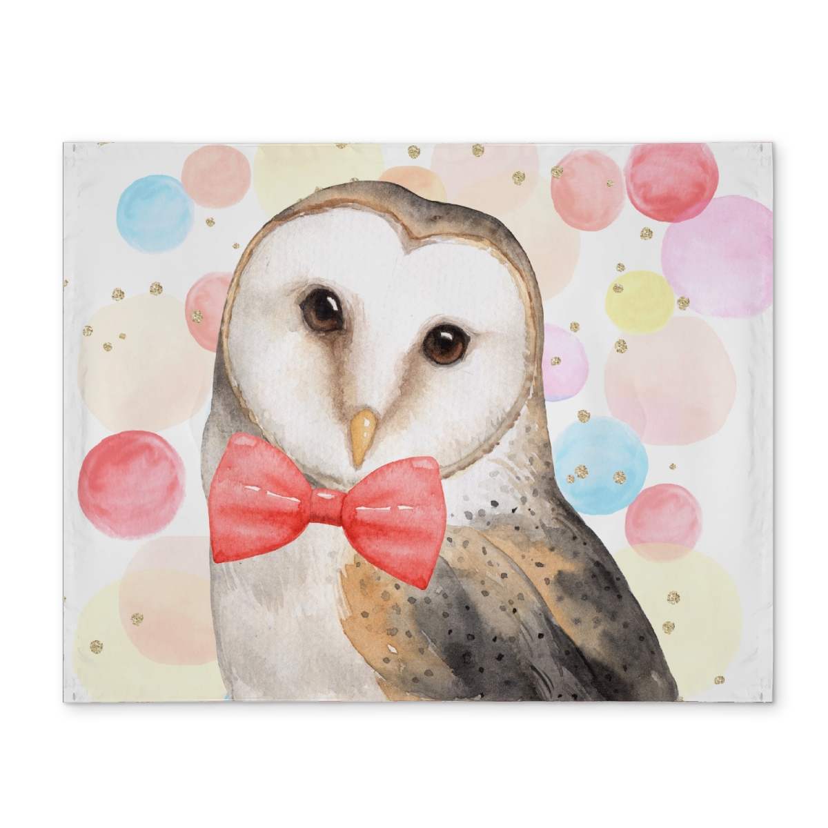 Picture of Begin Home Decor CPPM1418T2YUOJ 14 x 18 in. Chic Owl Bedroom Bird Placemat - Polyester Home Decor