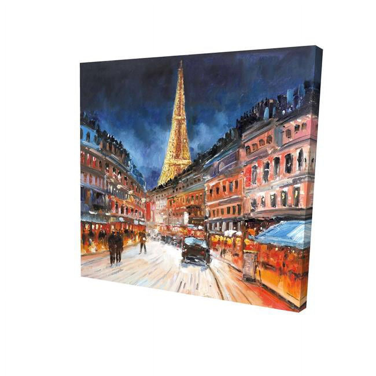 32 x 32 in. Illuminated Paris-Print on Canvas