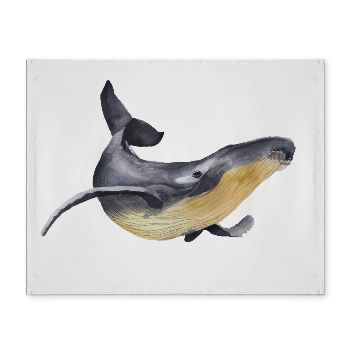 Picture of Begin Home Decor CPPM1418NHPIDD 14 x 18 in. Scandinavian Bedroom Watercolor Blue Whale Placemat Decor