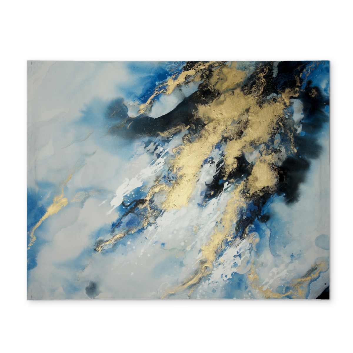 Picture of Begin Home Decor CPPM1418TVVOL9 14 x 18 in. Blue Marble Polyester Placemat - Bedroom Decor - Home Style