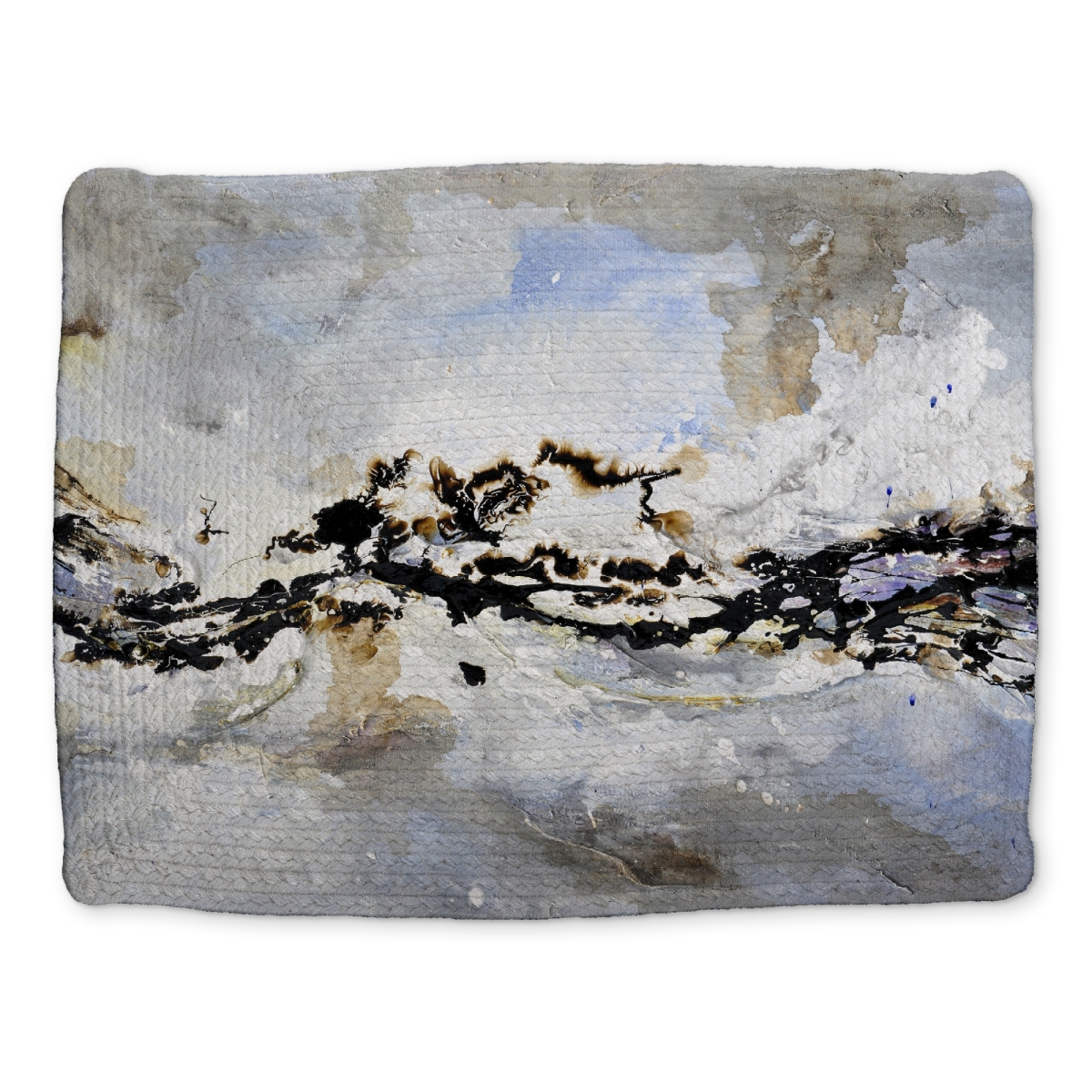 Picture of Begin Home Decor CBPM1418JC401E 14 x 18 in. Texturized Wave Blue Braided Polyester Placemat - Home Decor
