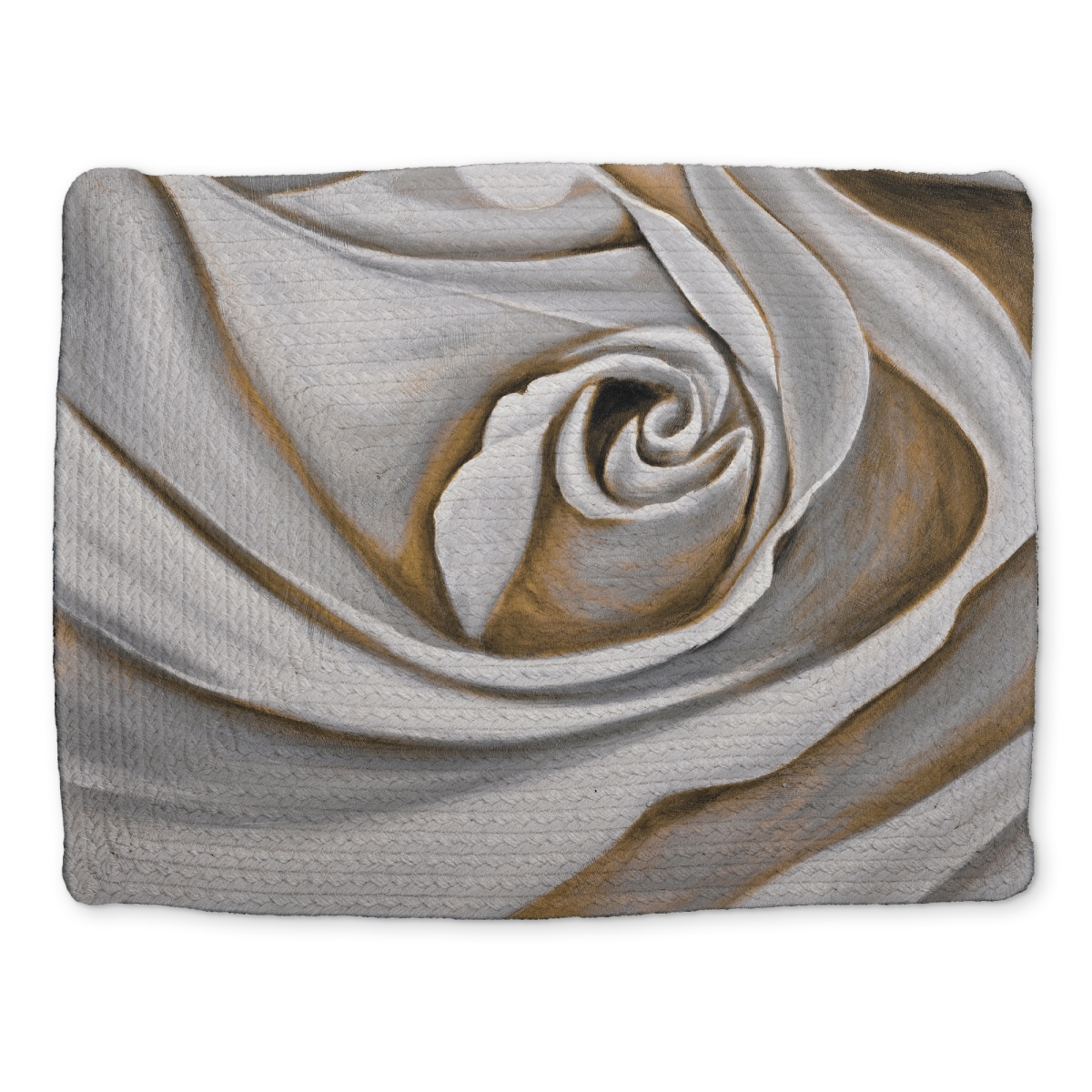 Picture of Begin Home Decor CBPM1418EWPAKN 14 x 18 in. White Rose Closeup Placemat - Botanical Bedroom Decor - Polyester