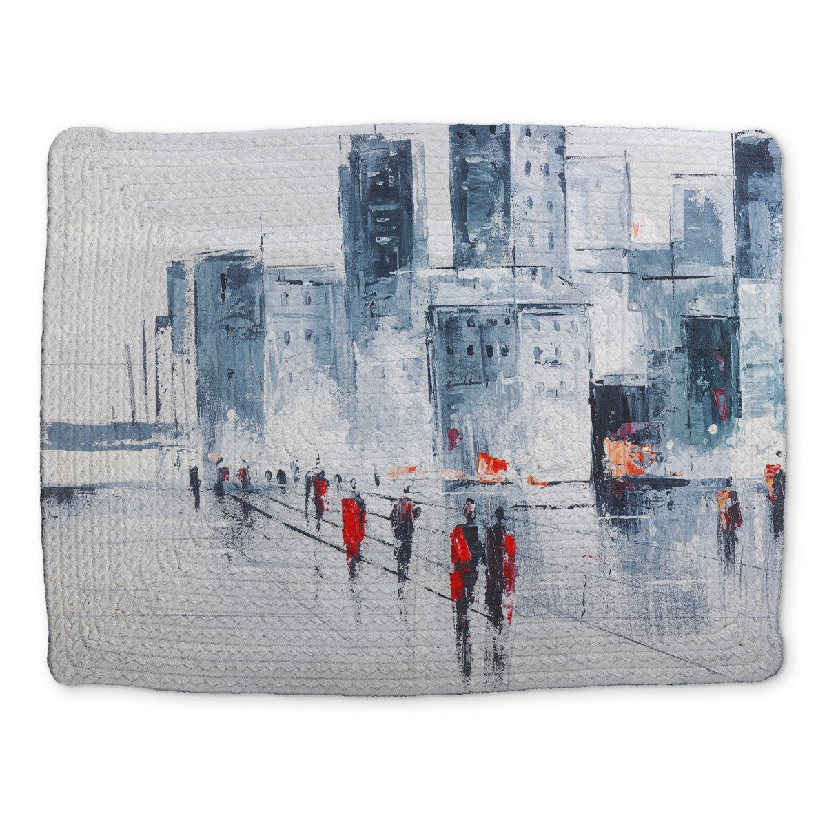 Picture of Begin Home Decor CBPM1418K1H72E 14 x 18 in. Walk in the City Industrial Braided Placemat - Home Decor