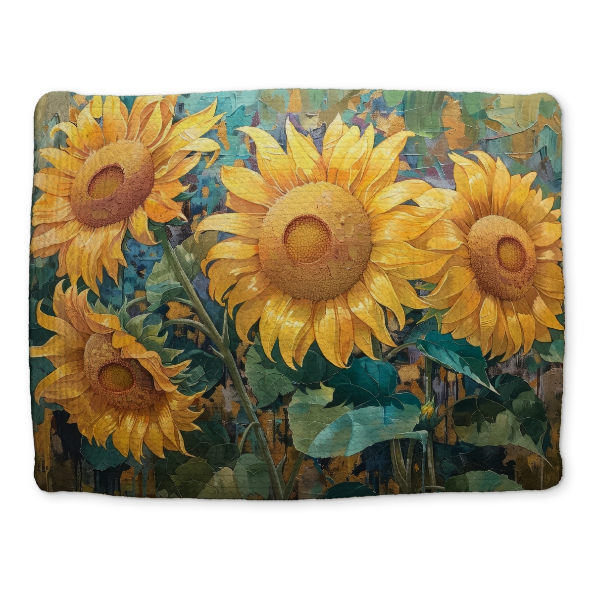Picture of Begin Home Decor CBPM1418BJQRO5 14 x 18 in. Blue Braided Polyester Placemat - Look at the Sun Home Decor