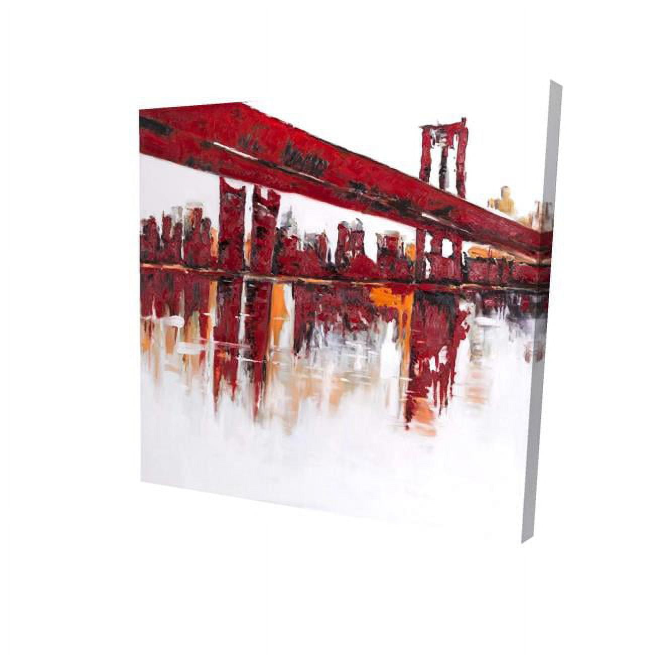 32 x 32 in. Red Bridge-Print on Canvas