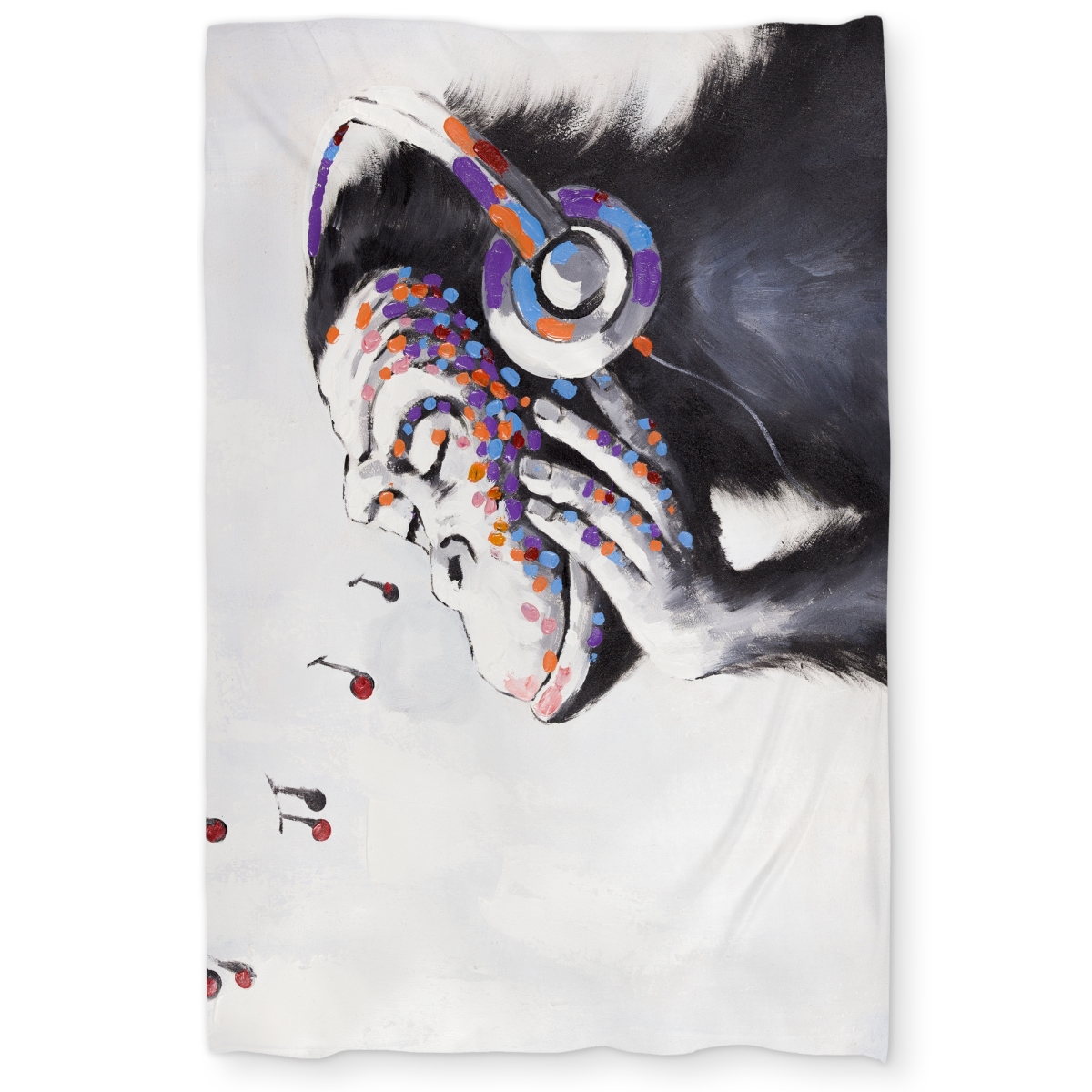 C1DCTXLWE2RD8Q Monkey Listening Music Contemporary Blue Twin Size Extra Long Duvet Cover - Home Decor