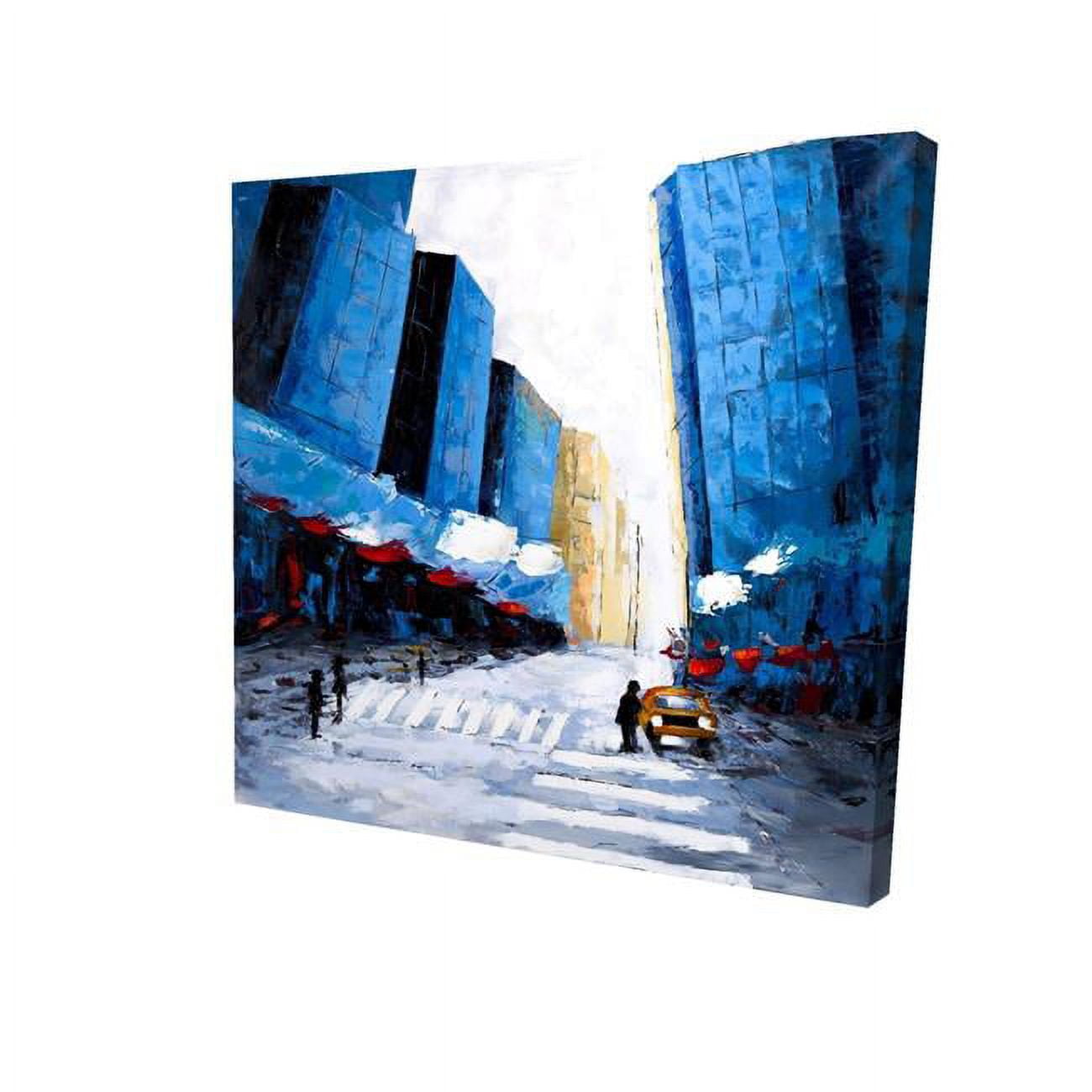 32 x 32 in. Blue Buildings-Print on Canvas