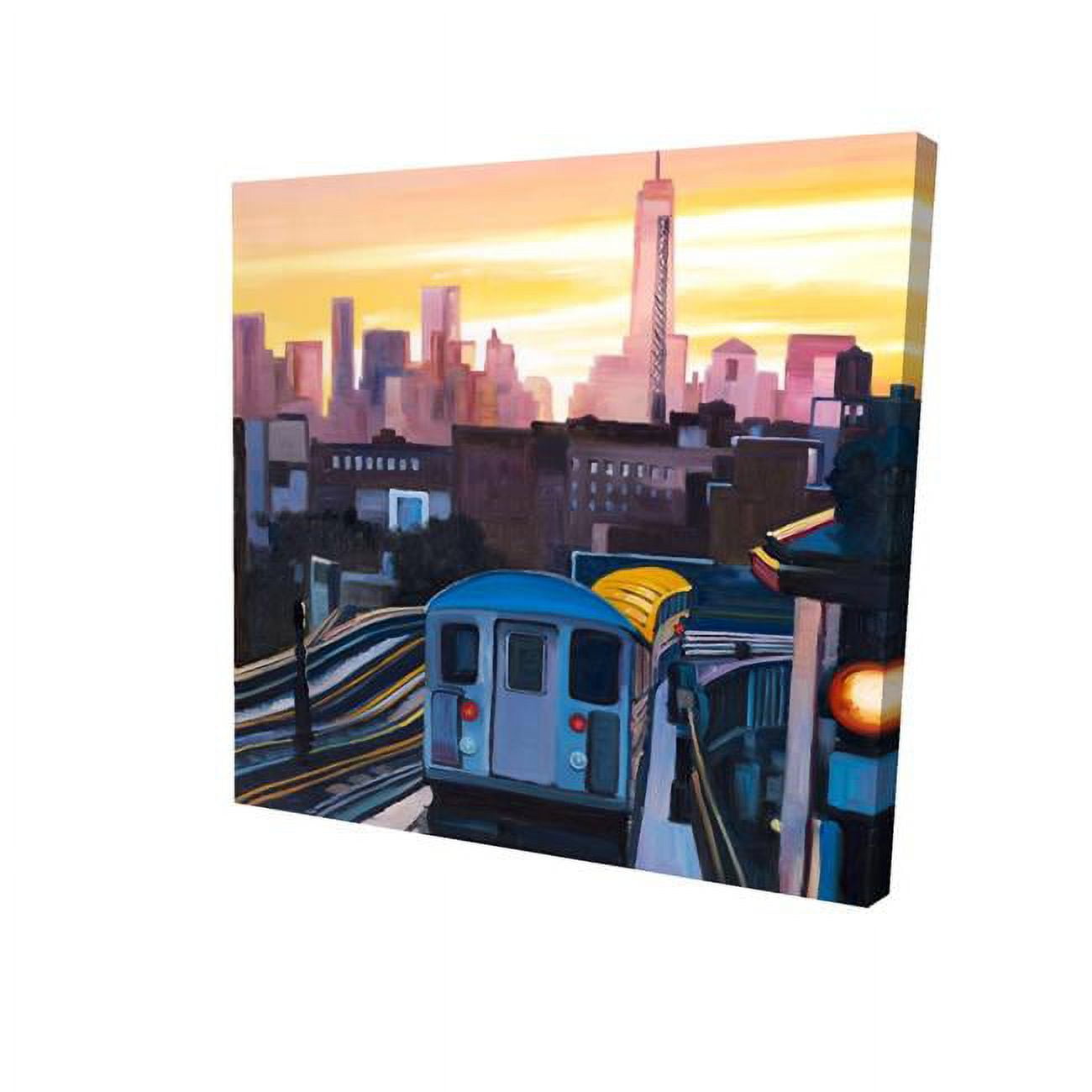 32 x 32 in. Sunset Over The Subway In New-York-Print on Canvas