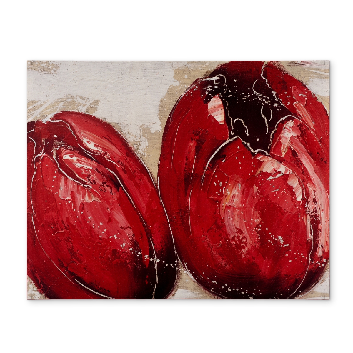 Picture of Begin Home Decor CPPM14185XMT2H 14 x 18 in. Floral Red Tulip Polyester Placemat - Home Decor