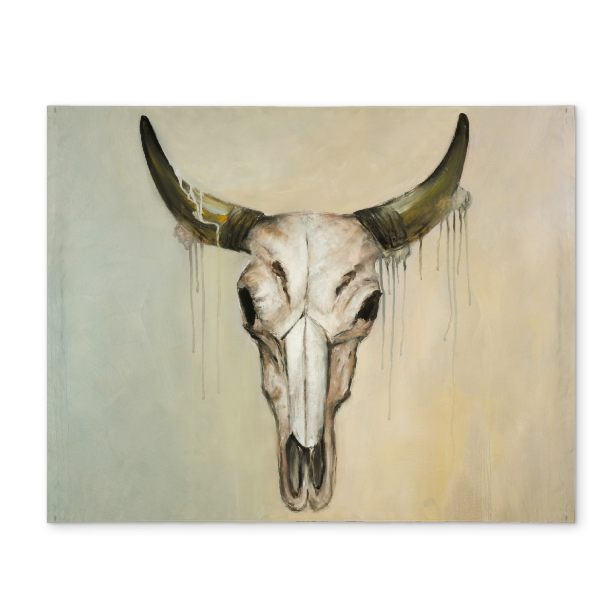 Picture of Begin Home Decor CPPM141896IMVB 14 x 18 in. African Farm Animals Placemat - Color Fading Bull Skull Decor