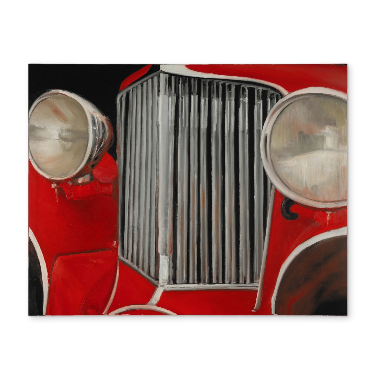 Picture of Begin Home Decor CPPM1418KQW82B 14 x 18 in. Gray Bedroom Placemat - Car of the 50s Closeup Home Decor