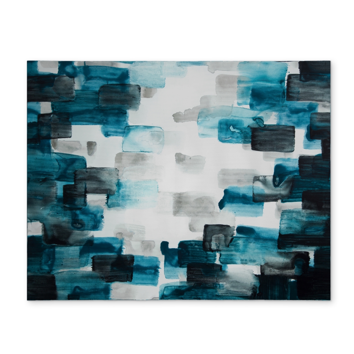 Picture of Begin Home Decor CPPM1418RJJCX3 14 x 18 in. Turquoise Gray Abstract Placemat - Polyester Home Decor