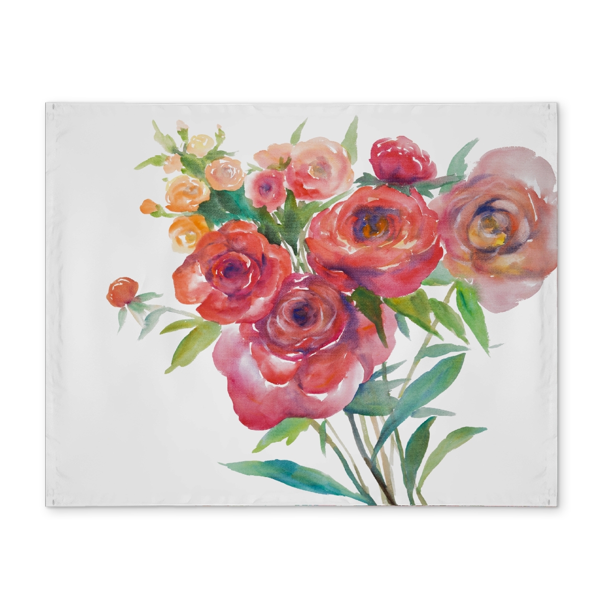 Picture of Begin Home Decor CPPM1418EUAVPV 14 x 18 in. Pink Romantic Bedroom Placemat - Watercolor Flower Decor