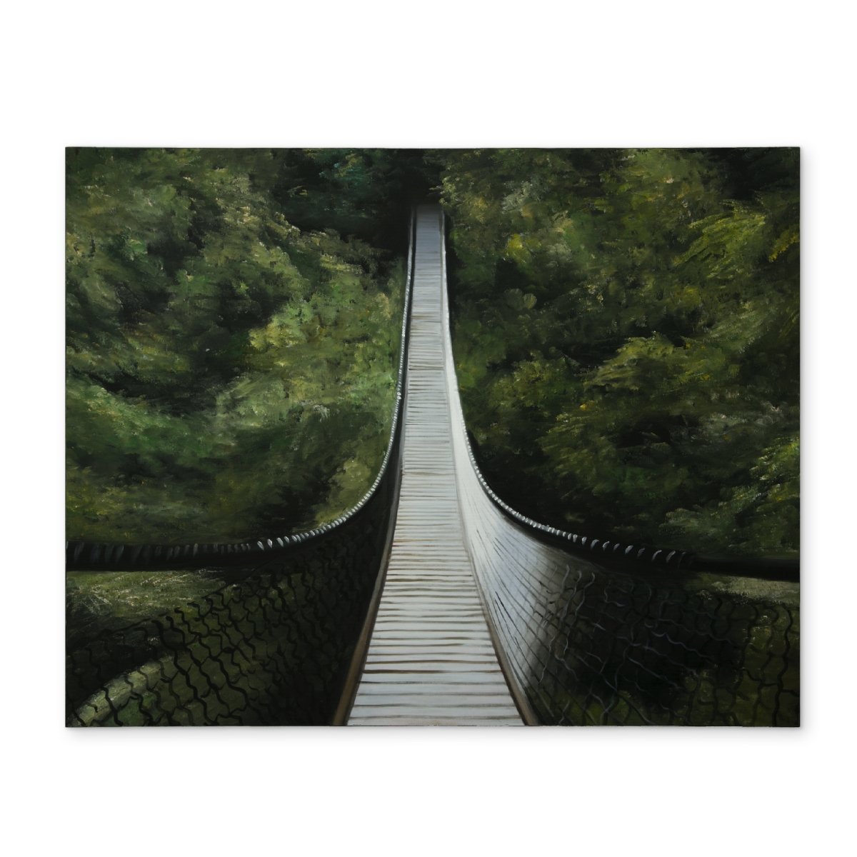 Picture of Begin Home Decor CPPM141876VABK 14 x 18 in. Modern Gray Trees Polyester Placemat - Forest Bridge Decor