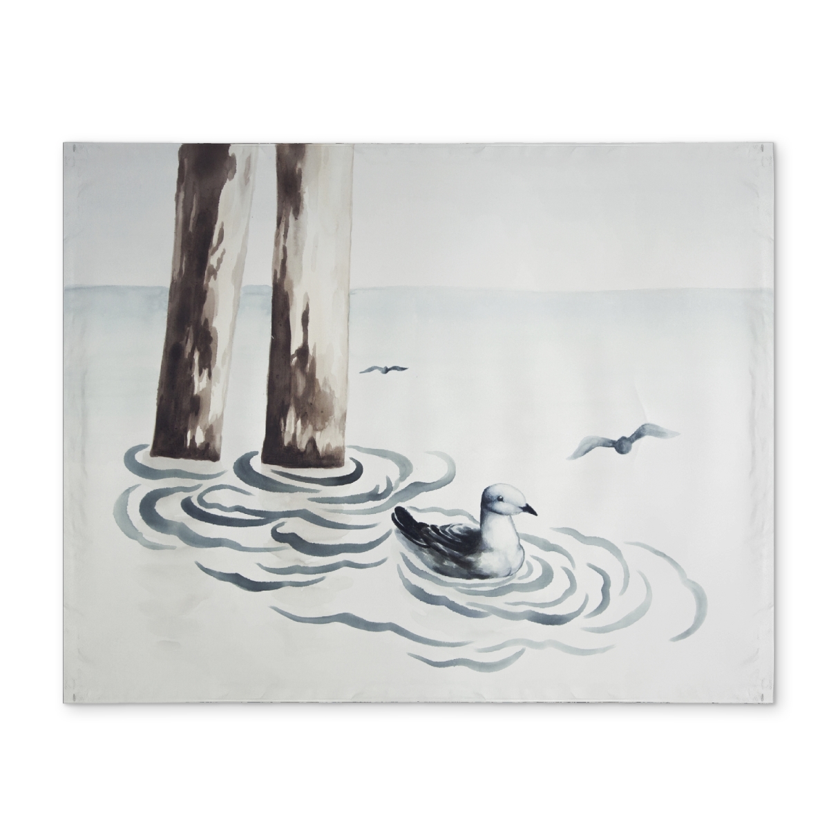 Picture of Begin Home Decor CPPM14186JYUCG 14 x 18 in. Seagull Marine Animals Placemat - Polyester Home Decor