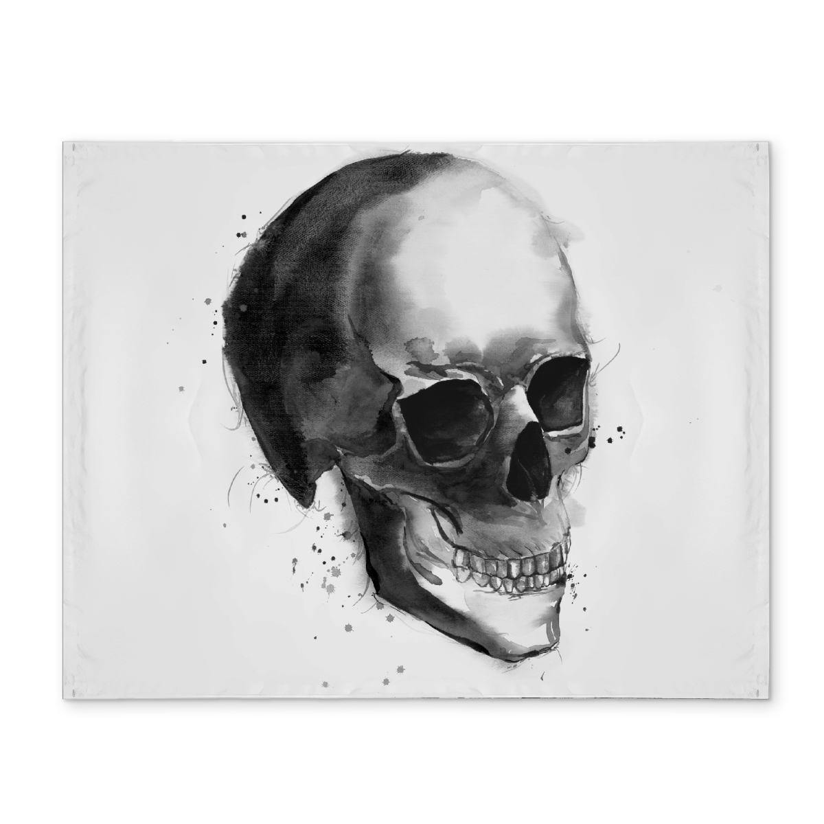 Picture of Begin Home Decor CPPM1418PA0E4O 14 x 18 in. Black & White Skull Man Cave Placemat - Home Decor