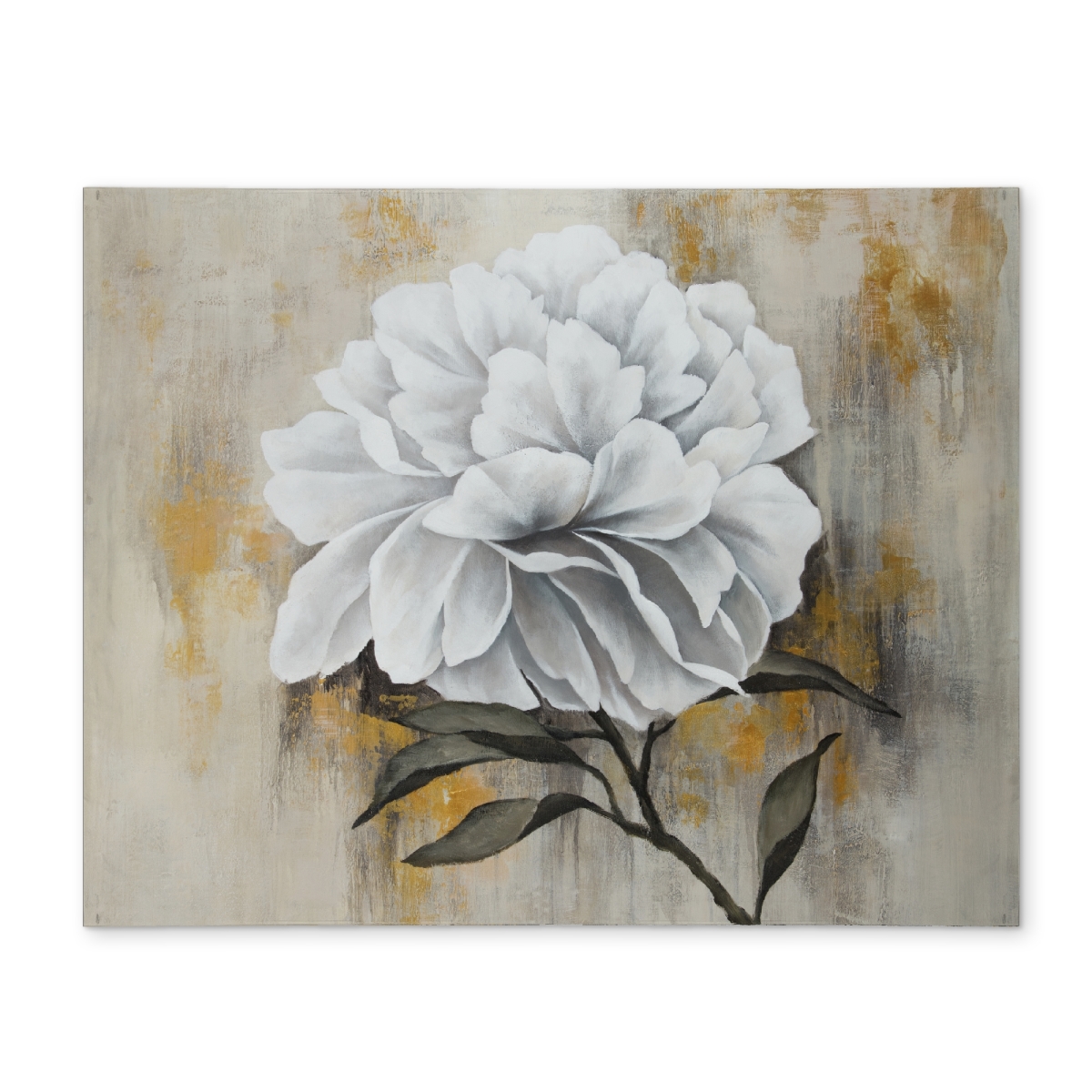 Picture of Begin Home Decor CPPM1418RKWT3P 14 x 18 in. White Peony Polyester Placemat - Rustic Botanical Home Decor