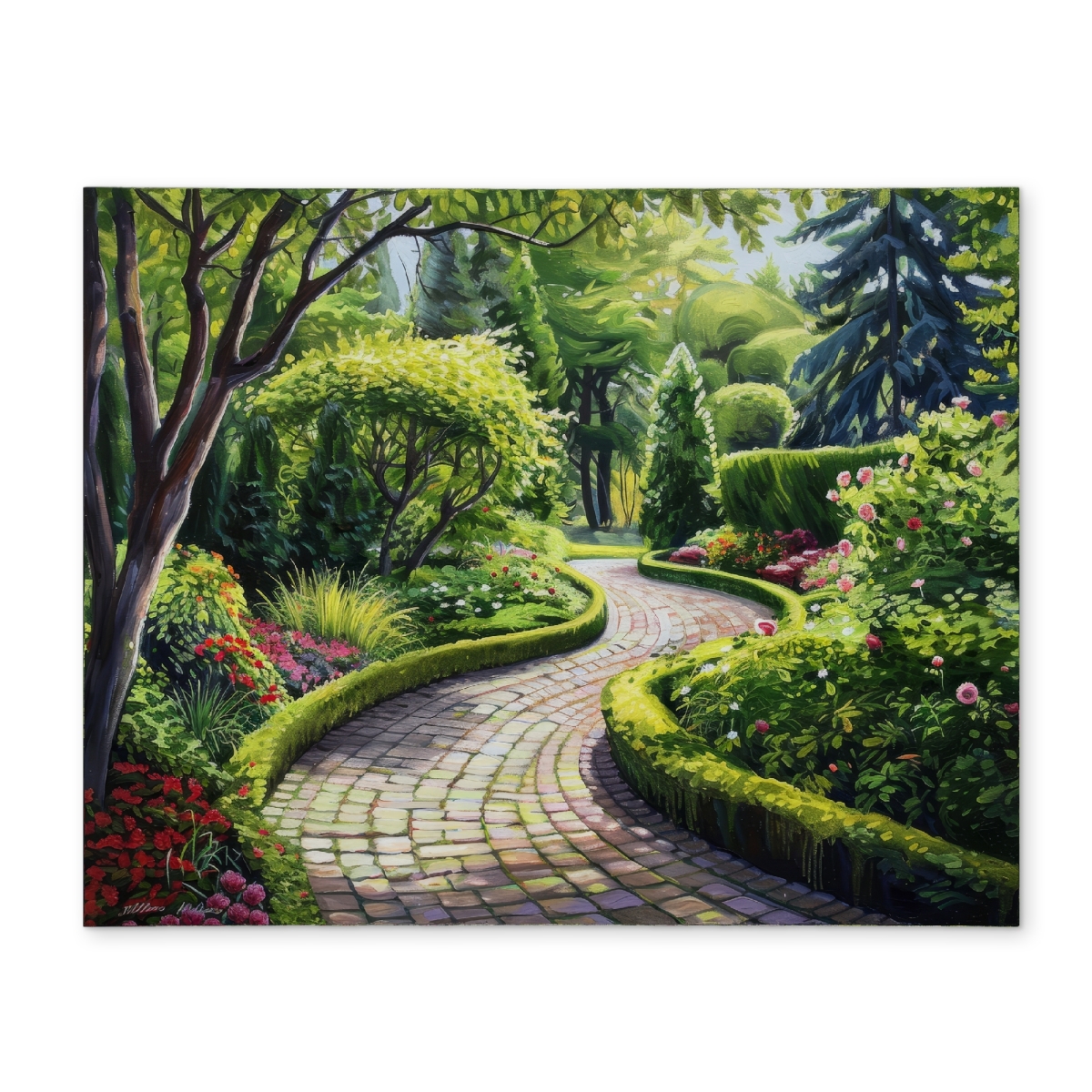 Picture of Begin Home Decor CPPM1418NYLV5C 14 x 18 in. Yellow Polyester Placemat - Garden Path Design - Home Decor