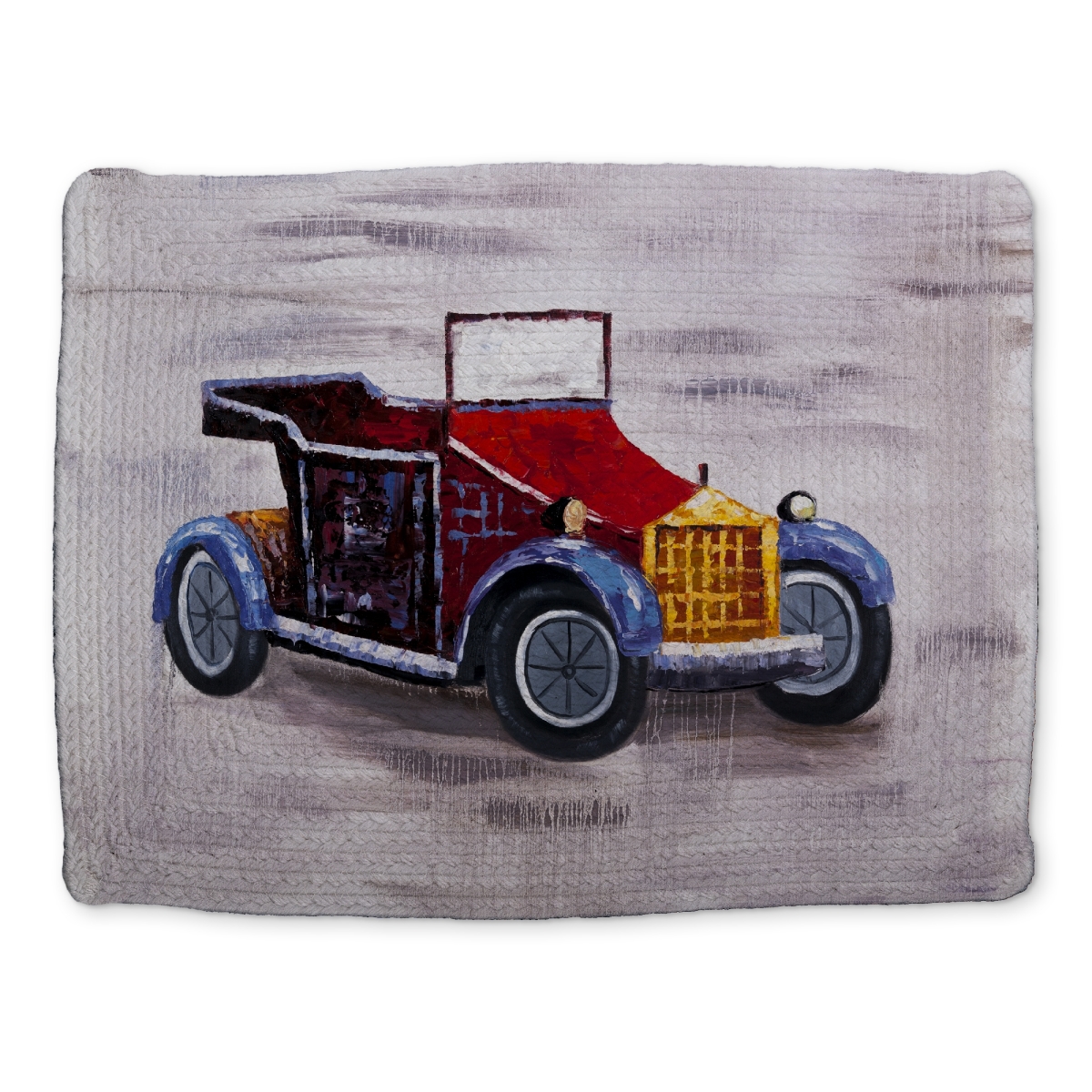 Picture of Begin Home Decor CBPM14185XDIHA 14 x 18 in. Vintage Toy Car Blue Bedroom Placemat - Braided Polyester Decor