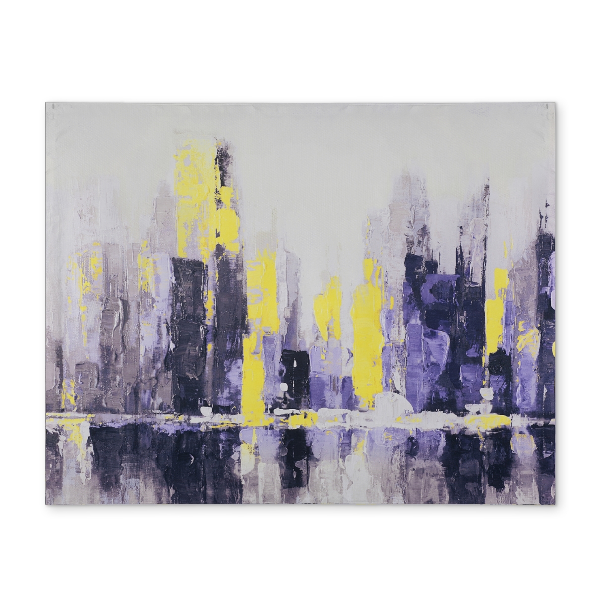 Picture of Begin Home Decor CPPM14188NGZIW 14 x 18 in. Abstract Cityscape Polyester Placemat - Modern Home Decor