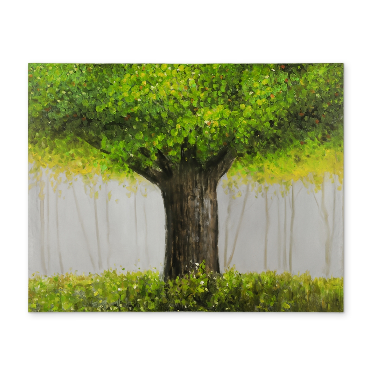 Picture of Begin Home Decor CPPM1418VT72H1 14 x 18 in. Brown Bedroom Trees Polyester Placemat - Big Green Tree Decor